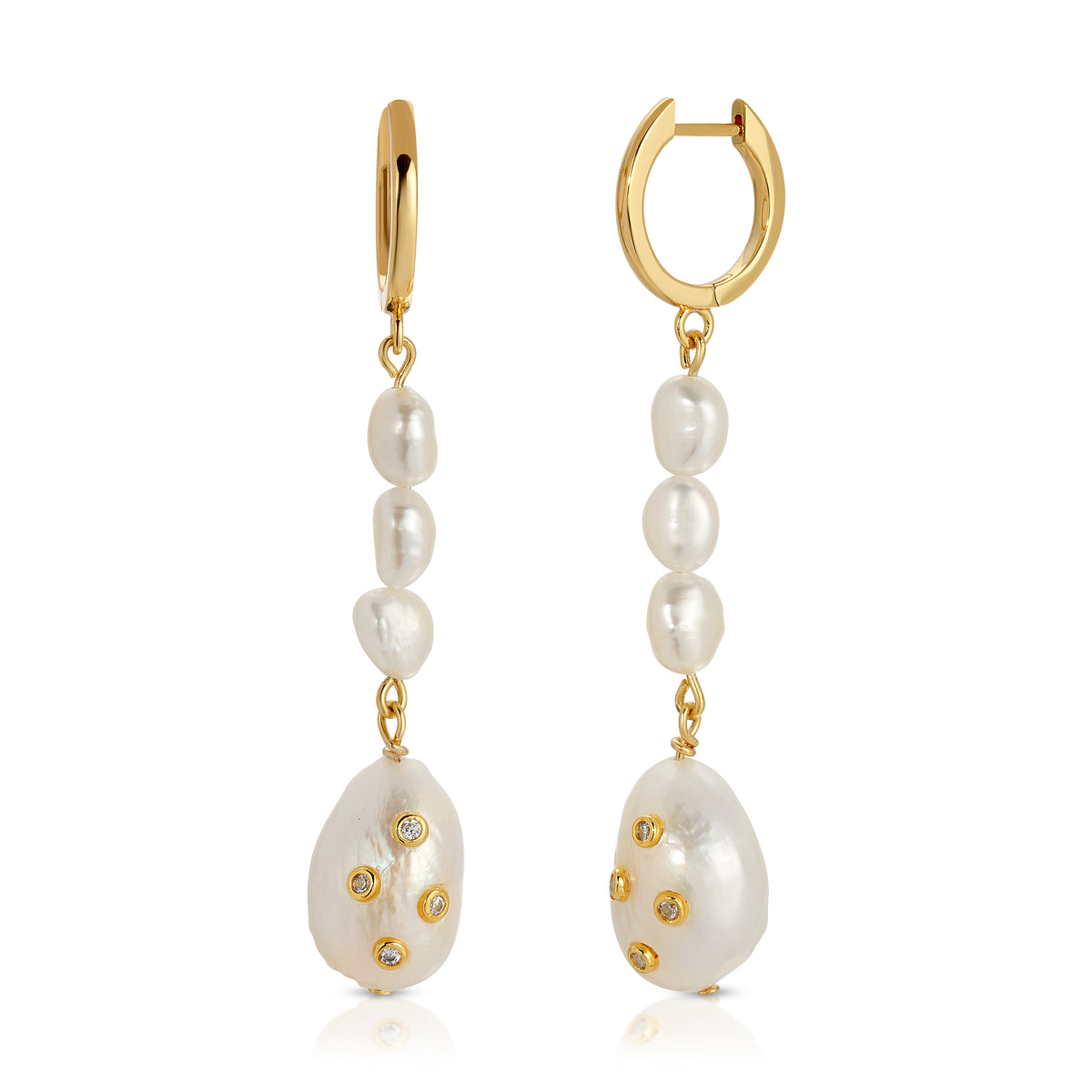 Lucille Pearl and Bow Earrings main image 0