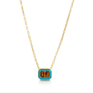 LAMILL STATEMENT ENAMEL NECKLACE