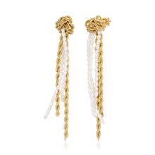  BRITTANY CHAIN PEARL DROP EARRINGS