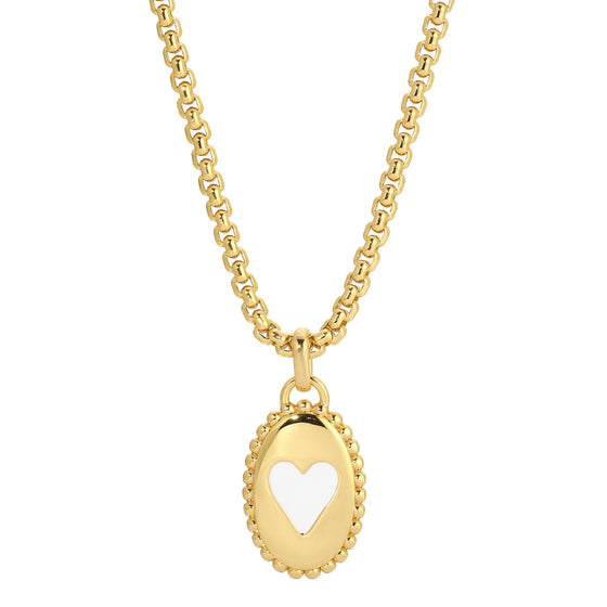 BEA ENAMEL HEART NECKLACE