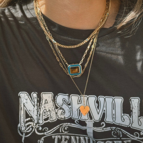 LAMILL STATEMENT ENAMEL NECKLACE
