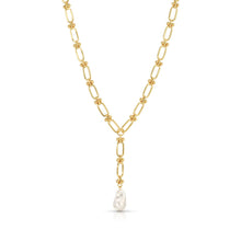  CHLOE MAXI PEARL LARIAT NECKLACE
