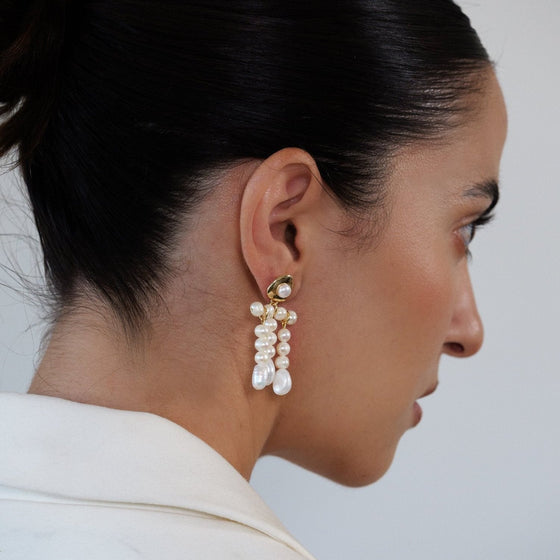 CANNES PEARL DROP EARRINGS