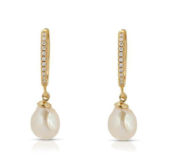 【LLOYD】14K Gold★Ribbon Drop Pearl Earrings / ピアス Gold Bow Pearl Drop Earrings | LouisGeorge Boutique